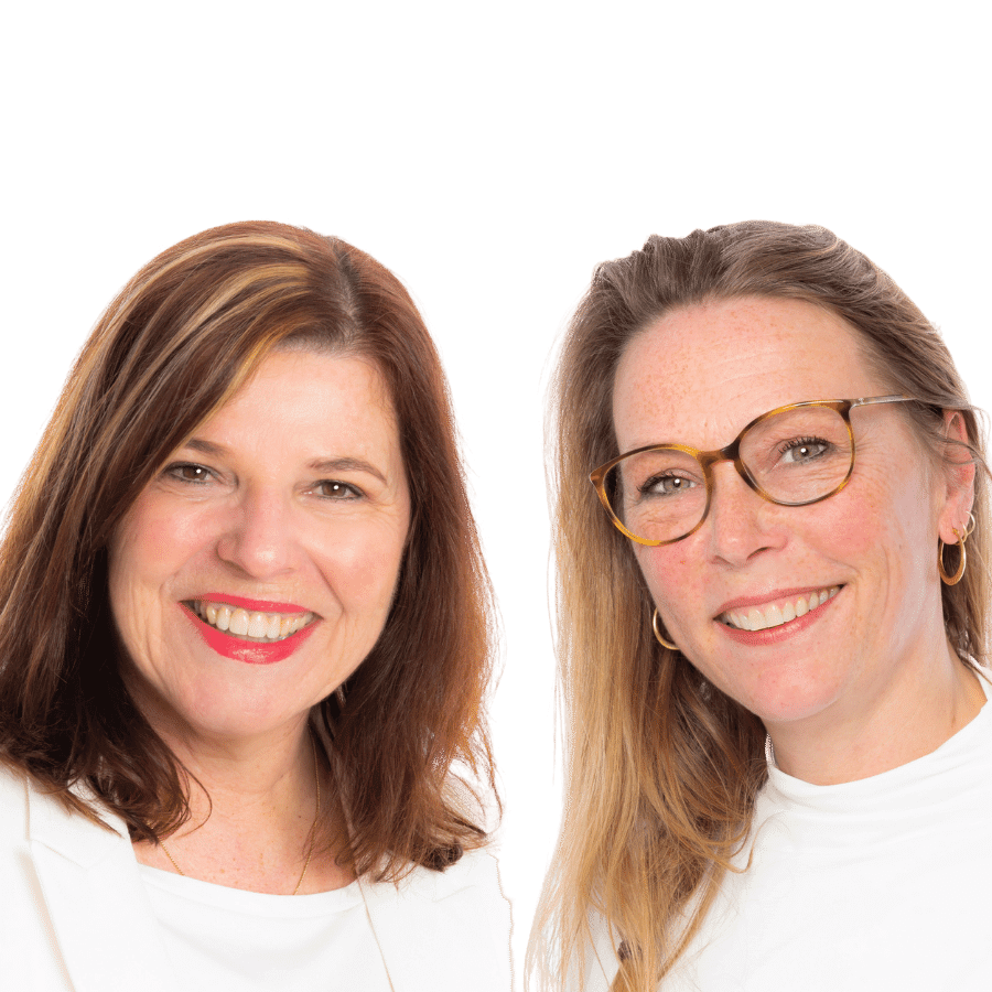 Jolanda en Margriet BPJ in het wit